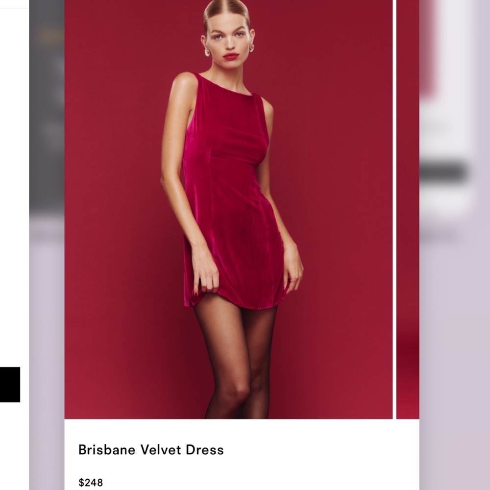 REFORMATION Brisbane Dress in Rhubarb (NWT)